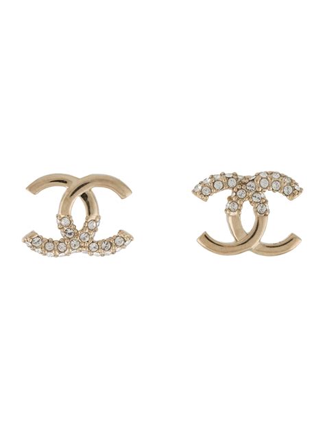 large chanel stud earrings|chanel stud earrings for sale.